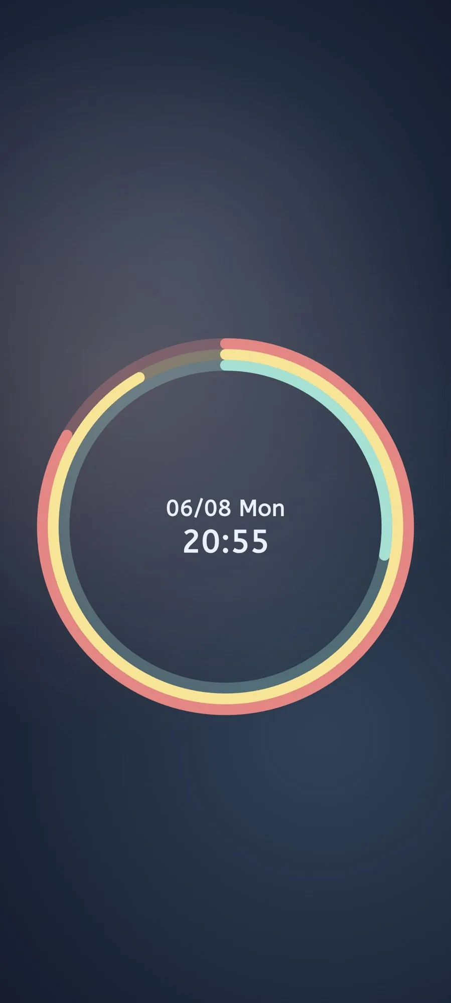 Moc Progress Clock visualizing time with circular progress indicators